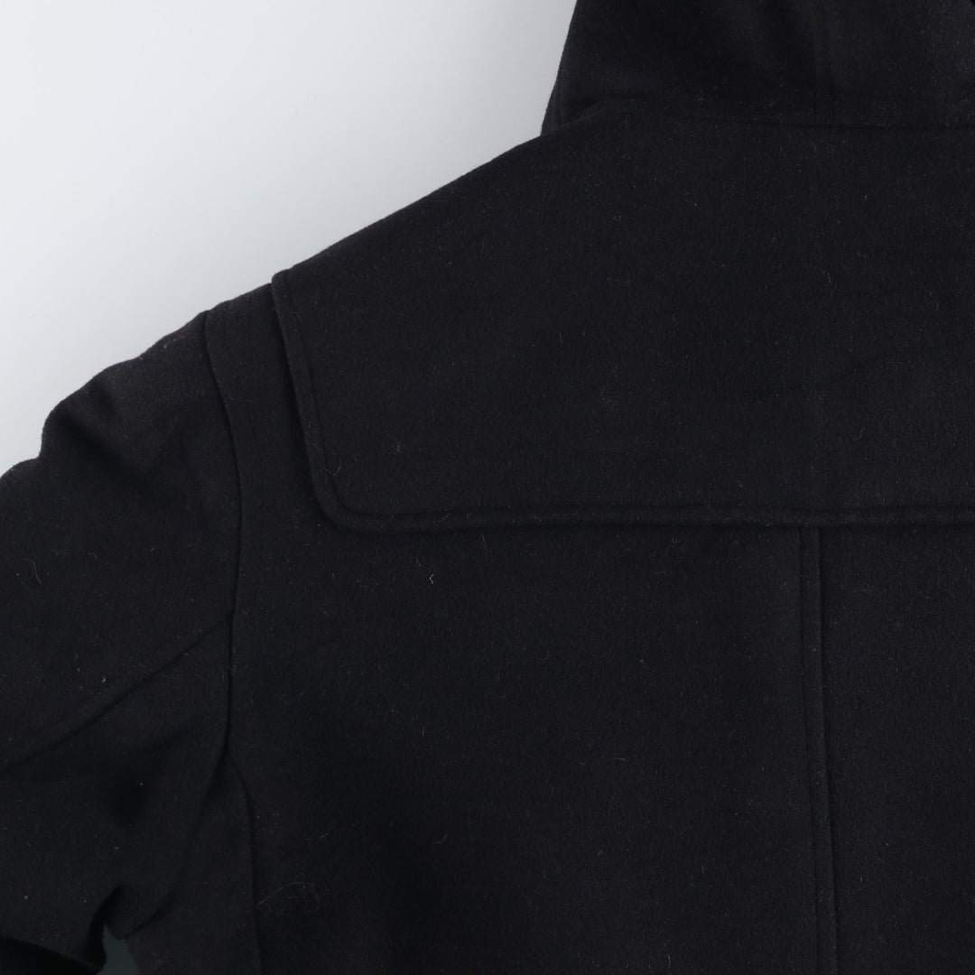 2000s~ Barbour 3 Warrant Padded Hooded Wool Half Coat, Men's Size L wool black type Vintage Second Hand