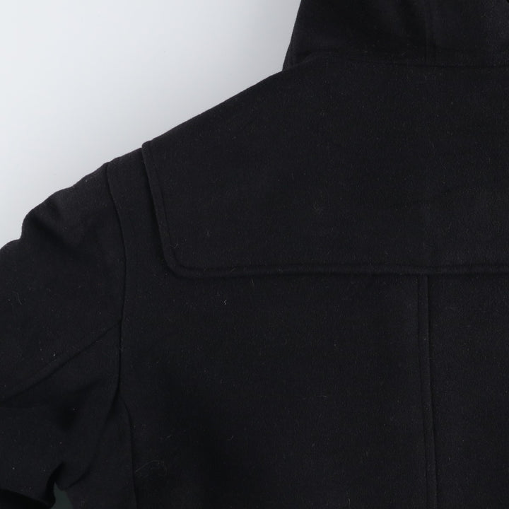 2000s~ Barbour 3 Warrant Padded Hooded Wool Half Coat, Men's Size L wool black type Vintage Second Hand