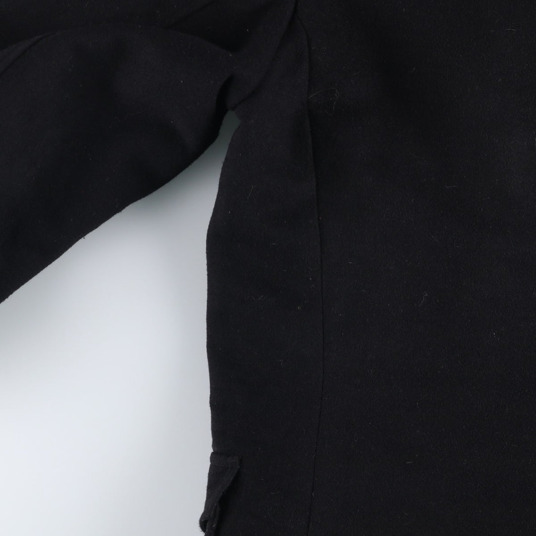 2000s~ Barbour 3 Warrant Padded Hooded Wool Half Coat, Men's Size L wool black type Vintage Second Hand