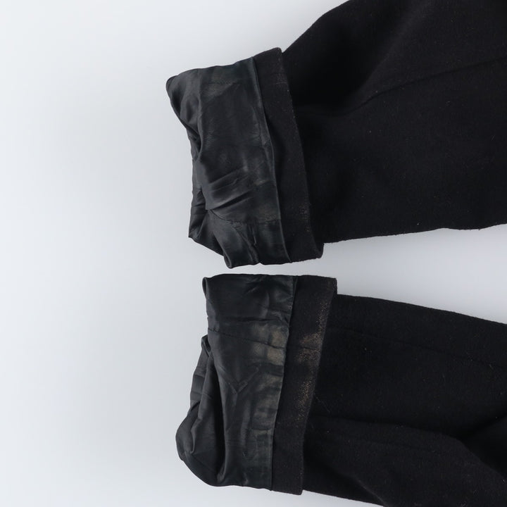 2000s~ Barbour 3 Warrant Padded Hooded Wool Half Coat, Men's Size L wool black type Vintage Second Hand