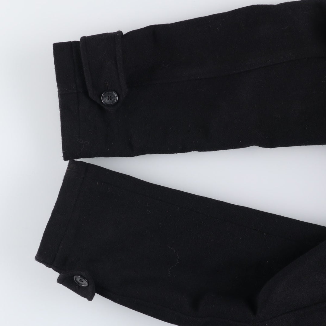 2000s~ Barbour 3 Warrant Padded Hooded Wool Half Coat, Men's Size L wool black type Vintage Second Hand