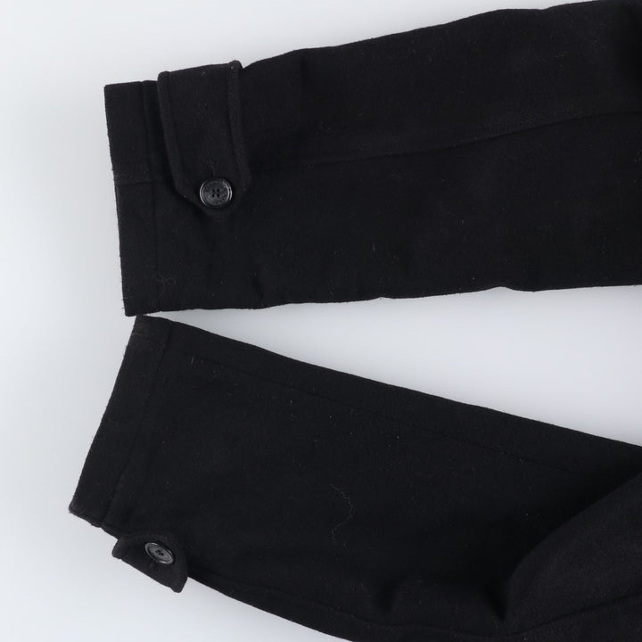 2000s~ Barbour 3 Warrant Padded Hooded Wool Half Coat, Men's Size L wool black type Vintage Second Hand