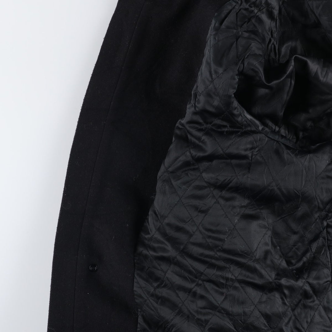 2000s~ Barbour 3 Warrant Padded Hooded Wool Half Coat, Men's Size L wool black type Vintage Second Hand