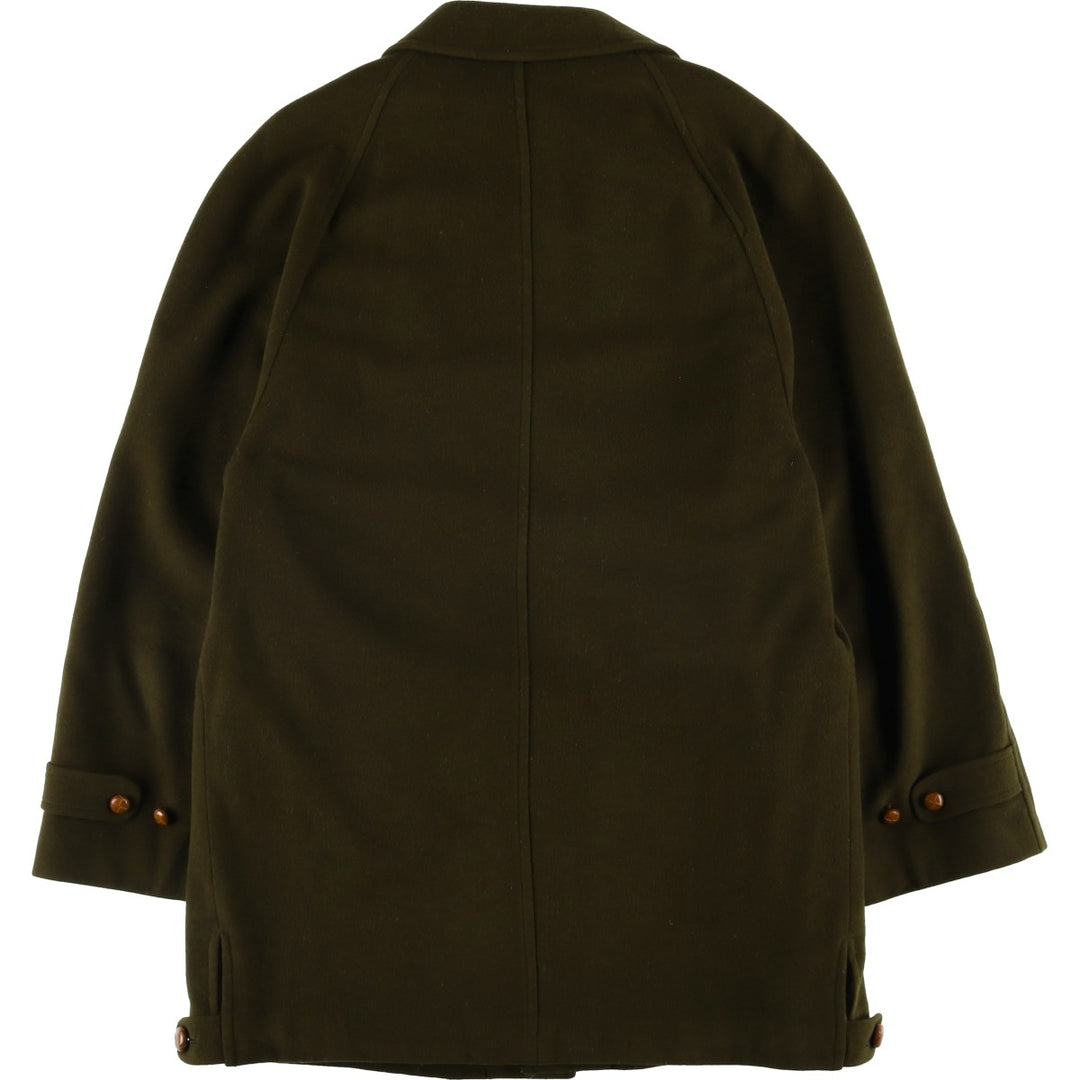 Burberry's wool half coat, size M, men's wool Khaki type Vintage Second Hand