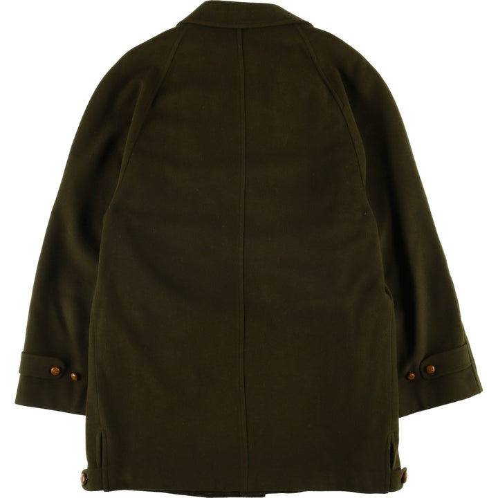 Burberry's wool half coat, size M, men's wool Khaki type Vintage Second Hand