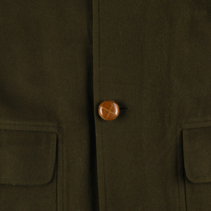 Burberry's wool half coat, size M, men's wool Khaki type Vintage Second Hand