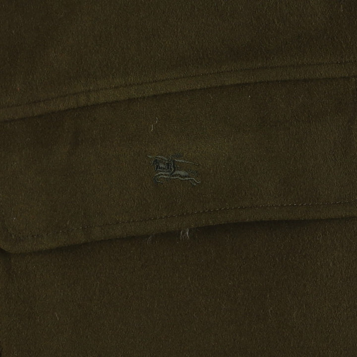 Burberry's wool half coat, size M, men's wool Khaki type Vintage Second Hand