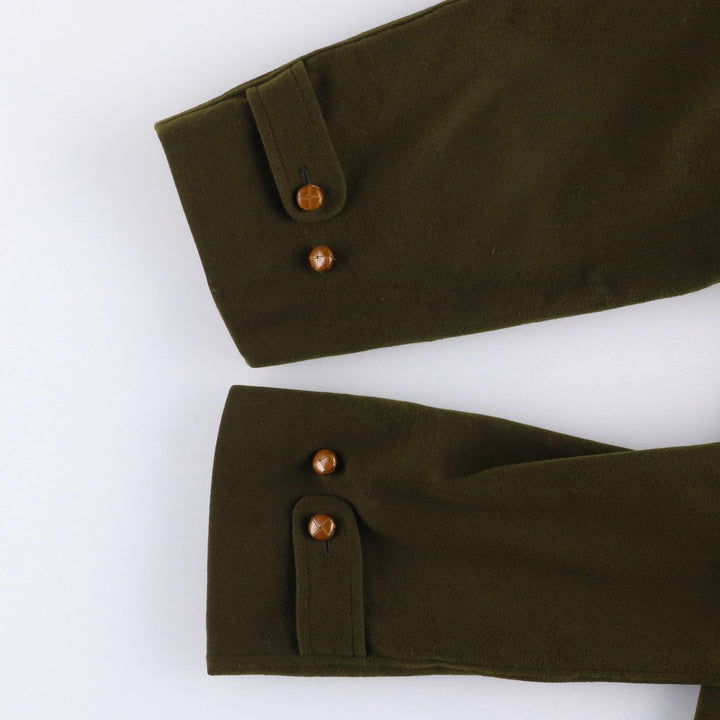 Burberry's wool half coat, size M, men's wool Khaki type Vintage Second Hand