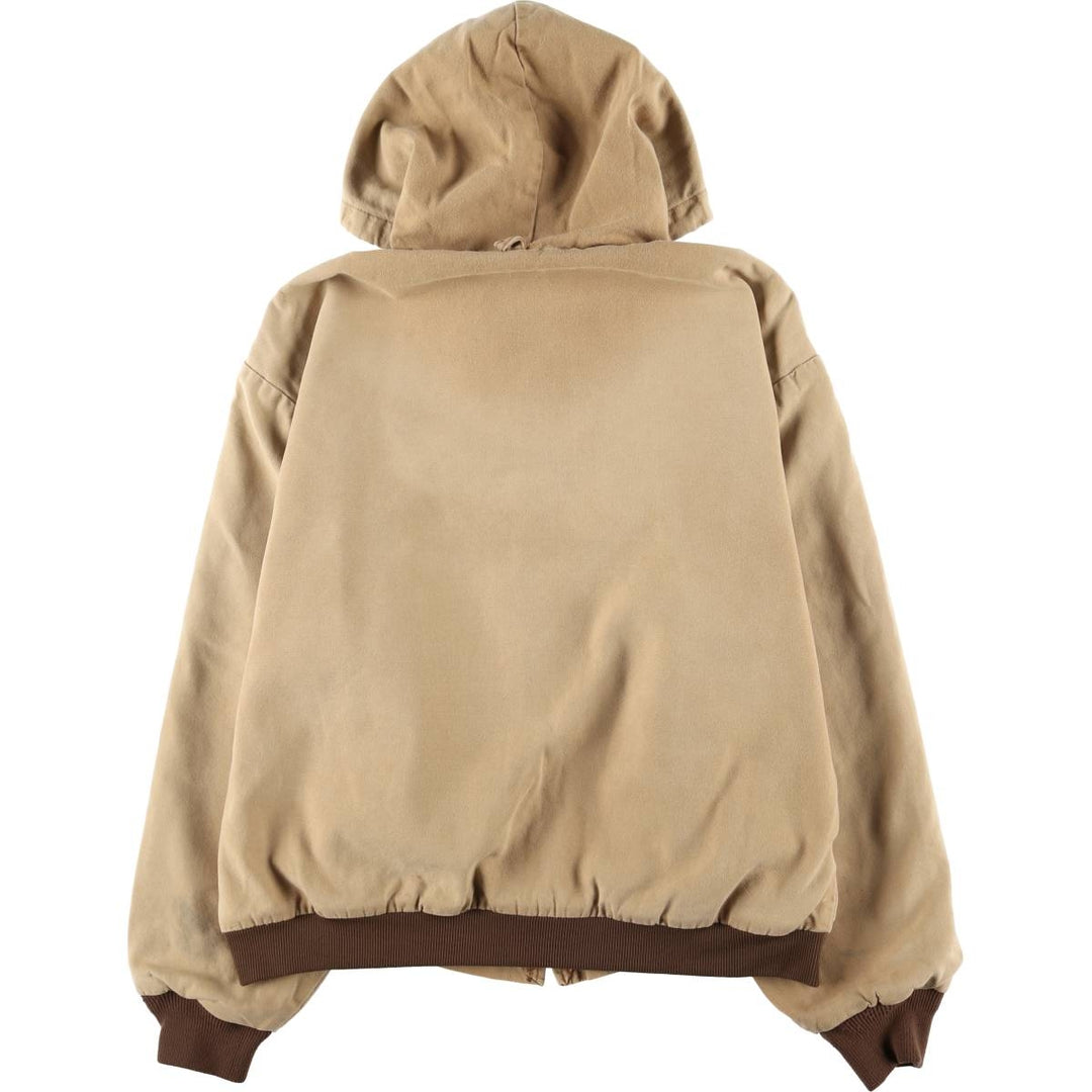 Vintage 80s-90'S Key Active Jacket Type Duck Full Zip Hoodie, Men's XL cotton ocher yellow type Vintage Second Hand