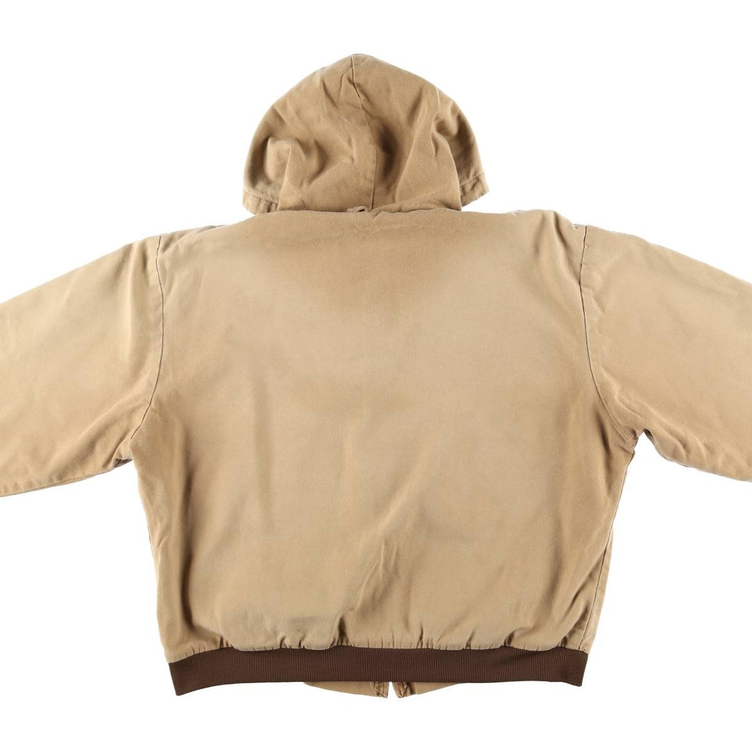 Vintage 80s-90'S Key Active Jacket Type Duck Full Zip Hoodie, Men's XL cotton ocher yellow type Vintage Second Hand