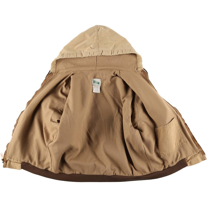 Vintage 80s-90'S Key Active Jacket Type Duck Full Zip Hoodie, Men's XL cotton ocher yellow type Vintage Second Hand