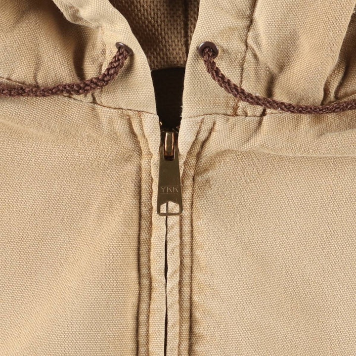 Vintage 80s-90'S Key Active Jacket Type Duck Full Zip Hoodie, Men's XL cotton ocher yellow type Vintage Second Hand