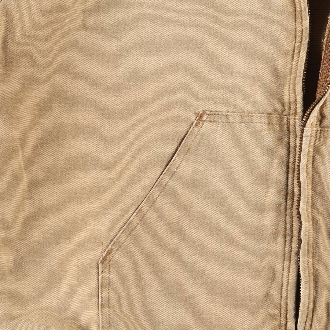 Vintage 80s-90'S Key Active Jacket Type Duck Full Zip Hoodie, Men's XL cotton ocher yellow type Vintage Second Hand