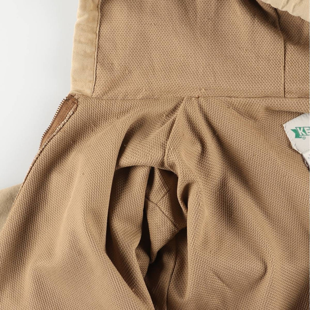 Vintage 80s-90'S Key Active Jacket Type Duck Full Zip Hoodie, Men's XL cotton ocher yellow type Vintage Second Hand