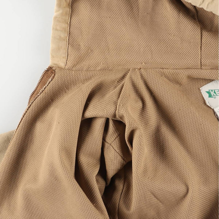 Vintage 80s-90'S Key Active Jacket Type Duck Full Zip Hoodie, Men's XL cotton ocher yellow type Vintage Second Hand