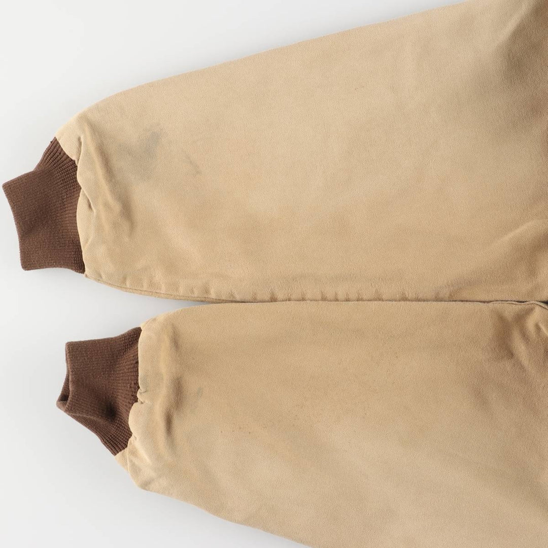 Vintage 80s-90'S Key Active Jacket Type Duck Full Zip Hoodie, Men's XL cotton ocher yellow type Vintage Second Hand