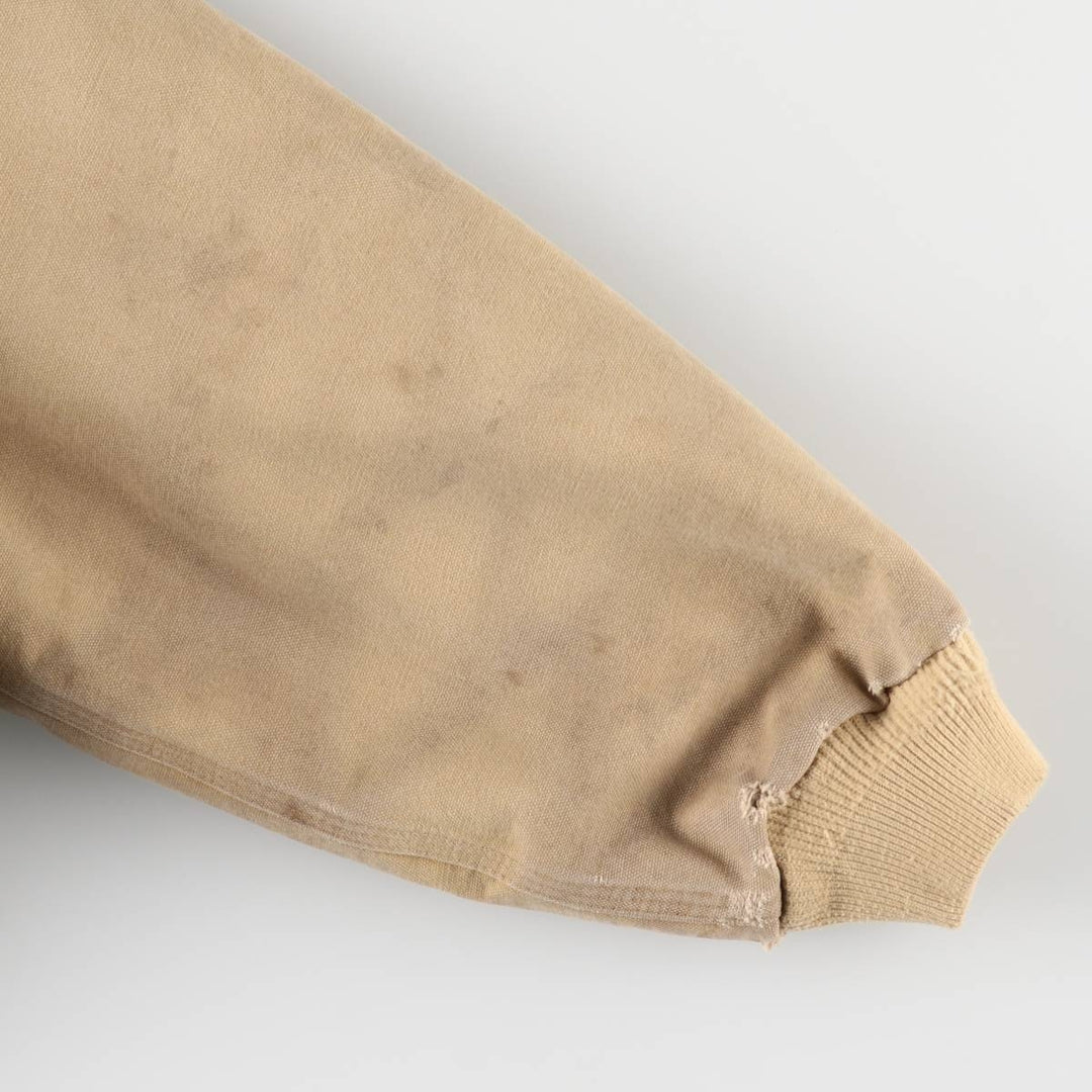 2000'S Carhartt Active Jacket, Padded Duck Full Zip Hoodie, Men's Size XL cotton ocher yellow type Vintage Second Hand