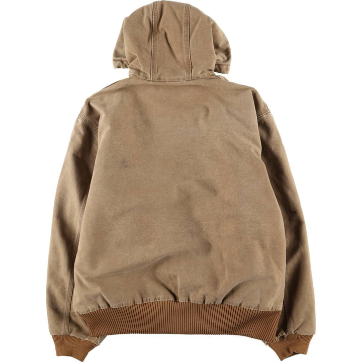 Carhartt Active Jacket, Padded Duck Full-Zip Hoodie, Men's Size L cotton brown type Vintage Second Hand