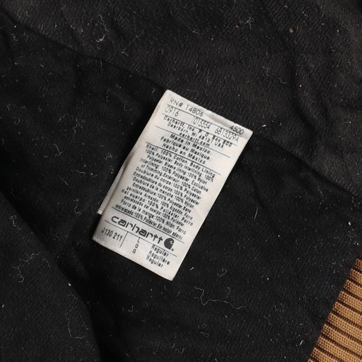 Carhartt Active Jacket, Padded Duck Full-Zip Hoodie, Men's Size L cotton brown type Vintage Second Hand