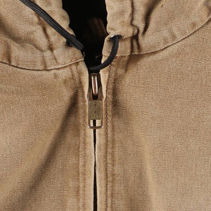 Carhartt Active Jacket, Padded Duck Full-Zip Hoodie, Men's Size L cotton brown type Vintage Second Hand