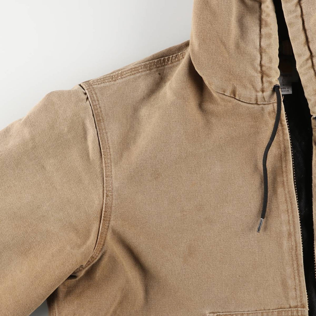 Carhartt Active Jacket, Padded Duck Full-Zip Hoodie, Men's Size L cotton brown type Vintage Second Hand
