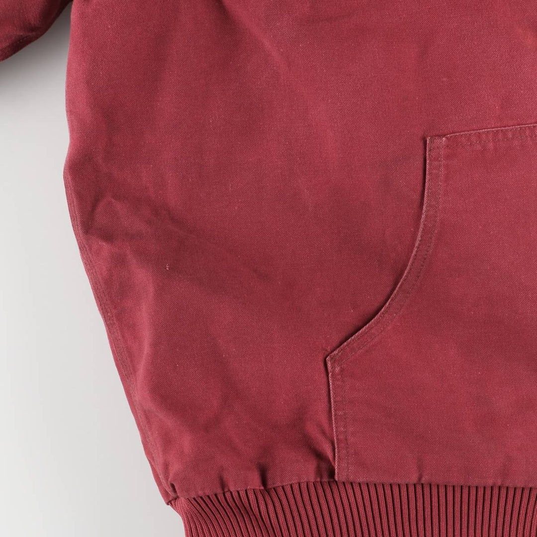 00'S Carhartt Active Jacket, Padded Duck Full Zip Hoodie, Men's XXL unclear red type Vintage Second Hand