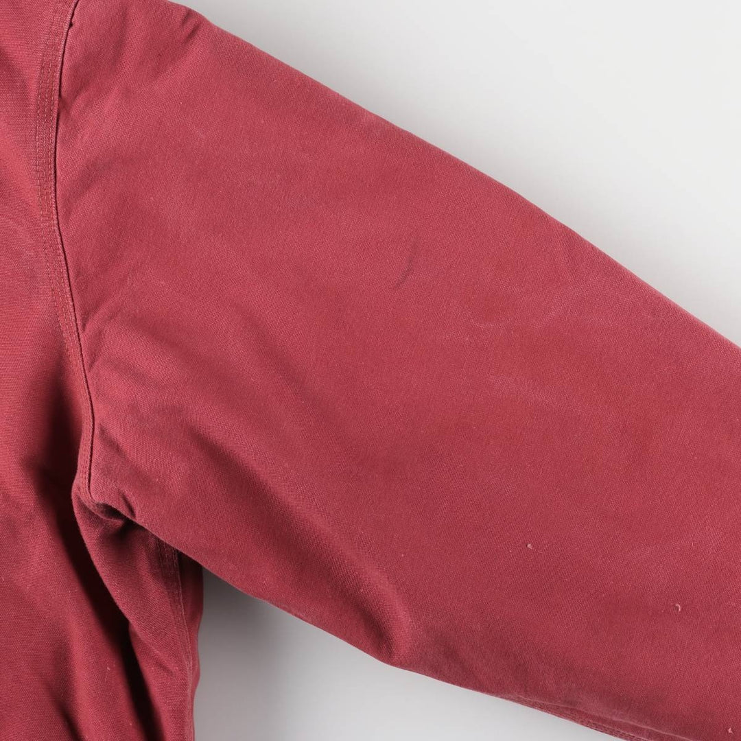00'S Carhartt Active Jacket, Padded Duck Full Zip Hoodie, Men's XXL unclear red type Vintage Second Hand