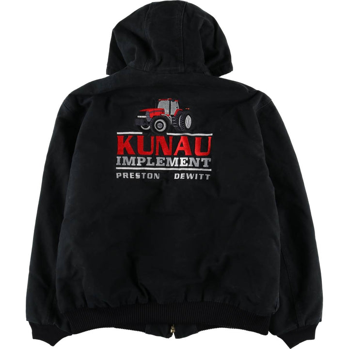 00'S Carhartt Active Jacket Duck Full Zip Hoodie Men's XL cotton black type Vintage Second Hand