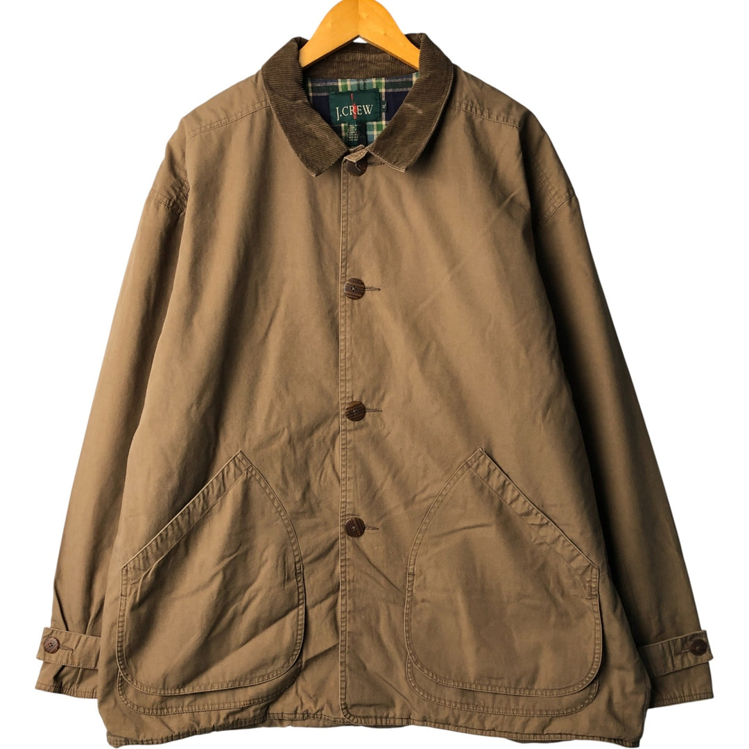 90'S J.Crew Vintage Hunting Jacket, Men's Size XL cotton brown type Vintage Second Hand