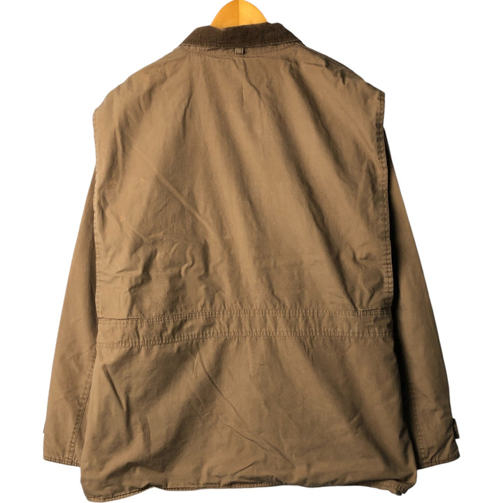 90'S J.Crew Vintage Hunting Jacket, Men's Size XL cotton brown type Vintage Second Hand