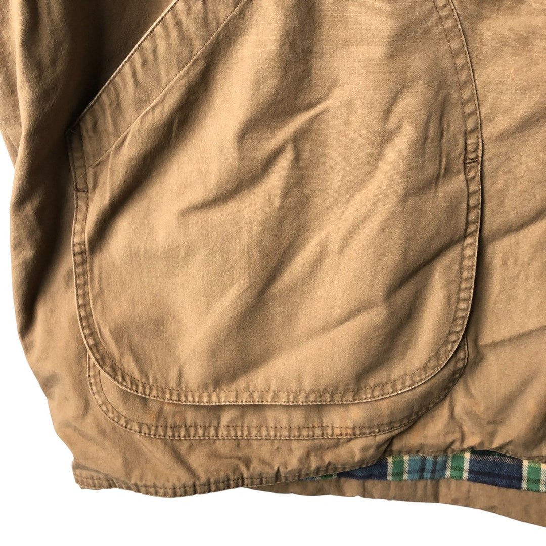 90'S J.Crew Vintage Hunting Jacket, Men's Size XL cotton brown type Vintage Second Hand