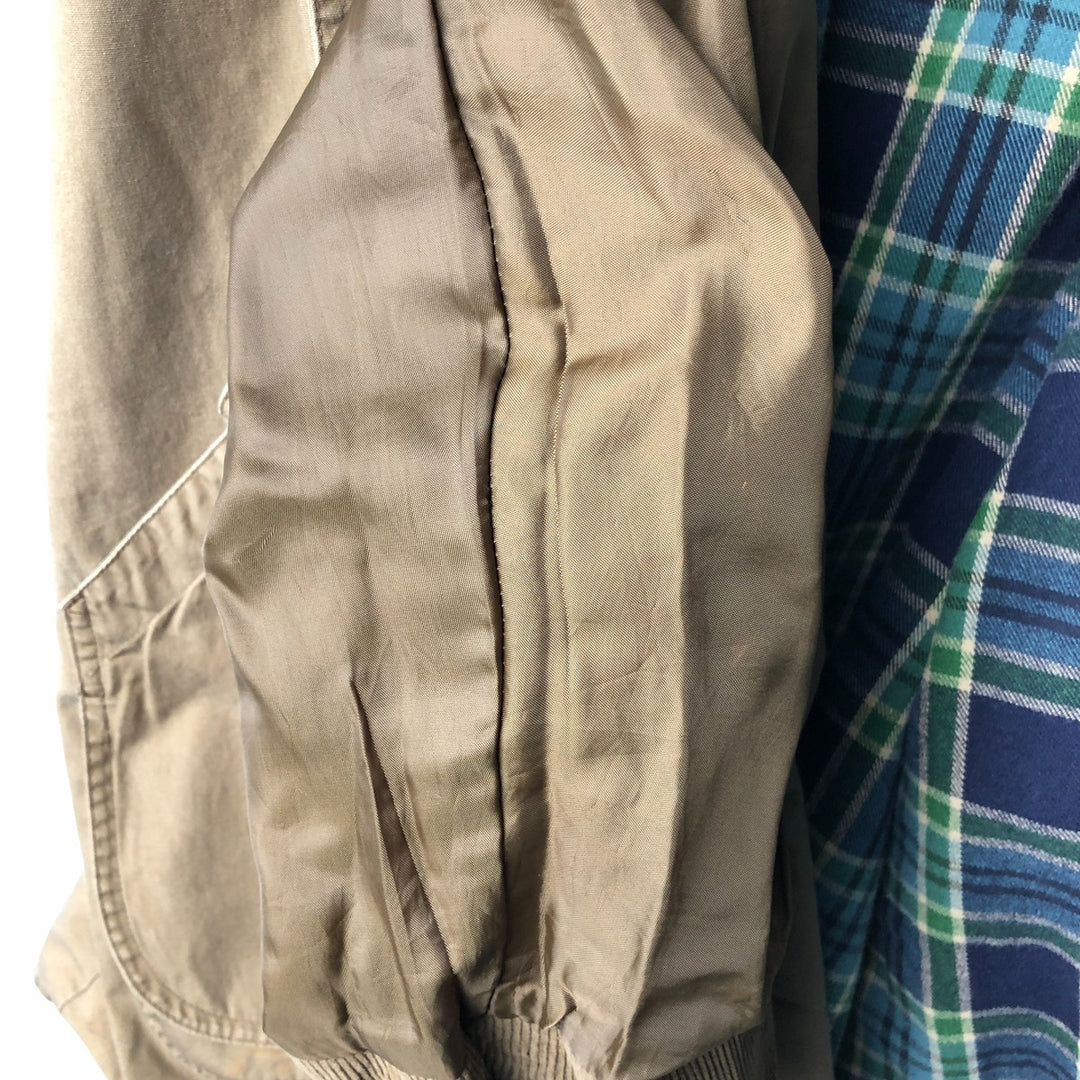 90'S J.Crew Vintage Hunting Jacket, Men's Size XL cotton brown type Vintage Second Hand