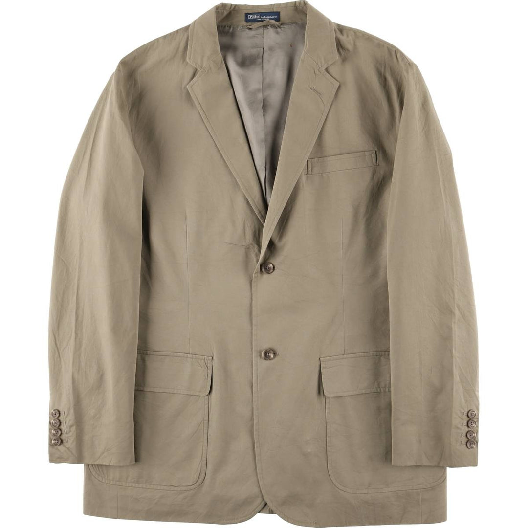 Ralph Lauren POLO by Ralph Lauren Cotton Tailored Jacket, Men's Size L cotton Beige type Vintage Second Hand