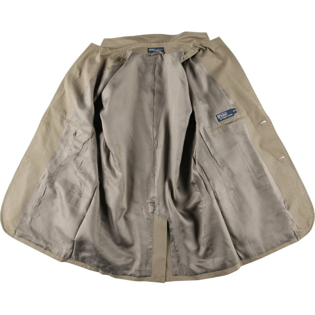 Ralph Lauren POLO by Ralph Lauren Cotton Tailored Jacket, Men's Size L cotton Beige type Vintage Second Hand