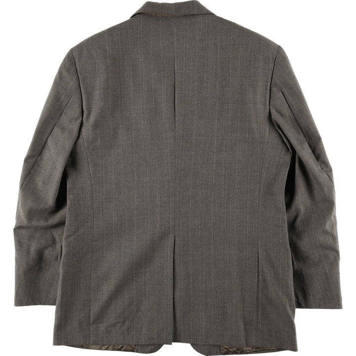 80s-90'S Brooks Brothers Striped Wool Tailored Jacket, Made in USA, Men's Size Medium wool gray type Vintage Second Hand