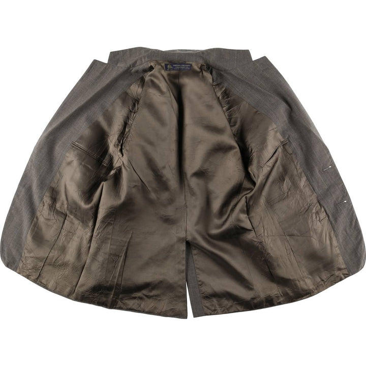 80s-90'S Brooks Brothers Striped Wool Tailored Jacket, Made in USA, Men's Size Medium wool gray type Vintage Second Hand