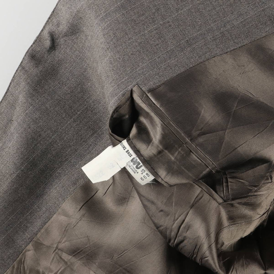 80s-90'S Brooks Brothers Striped Wool Tailored Jacket, Made in USA, Men's Size Medium wool gray type Vintage Second Hand