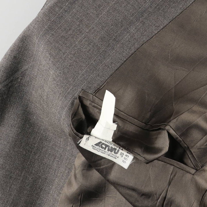 80s-90'S Brooks Brothers Striped Wool Tailored Jacket, Made in USA, Men's Size Medium wool gray type Vintage Second Hand