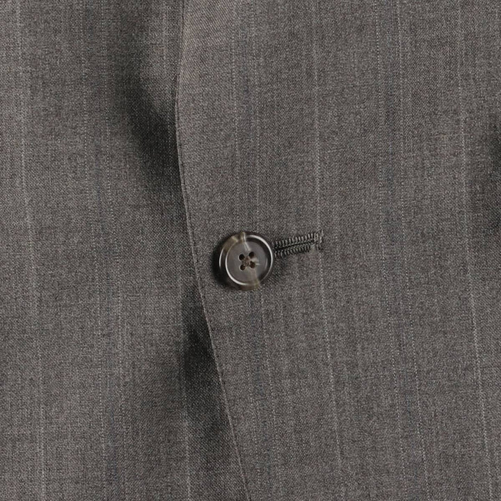 80s-90'S Brooks Brothers Striped Wool Tailored Jacket, Made in USA, Men's Size Medium wool gray type Vintage Second Hand