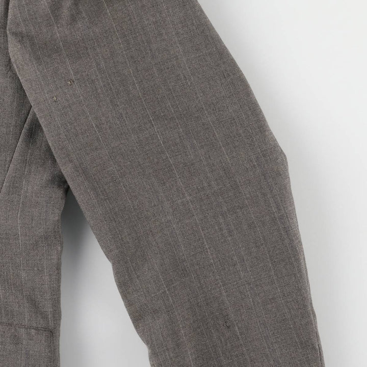 80s-90'S Brooks Brothers Striped Wool Tailored Jacket, Made in USA, Men's Size Medium wool gray type Vintage Second Hand