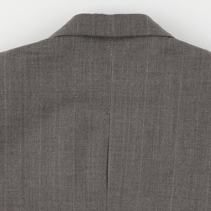80s-90'S Brooks Brothers Striped Wool Tailored Jacket, Made in USA, Men's Size Medium wool gray type Vintage Second Hand