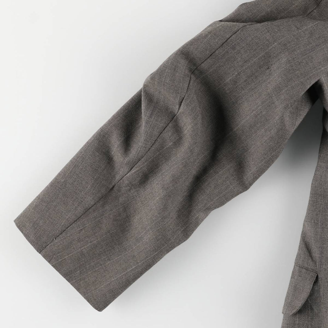 80s-90'S Brooks Brothers Striped Wool Tailored Jacket, Made in USA, Men's Size Medium wool gray type Vintage Second Hand