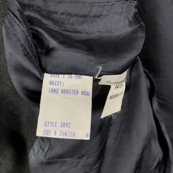 Brooks Brothers MAKERS BROOKSEASE Check Pattern Glen Plaid Wool Tailored Jacket, Made in USA, Men's Size Small wool gray type Vintage Second Hand