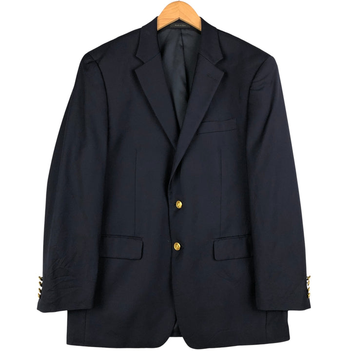 Ralph Lauren LAUREN Navy blazer, tailored jacket, men's size L wool navy blue type Vintage Second Hand