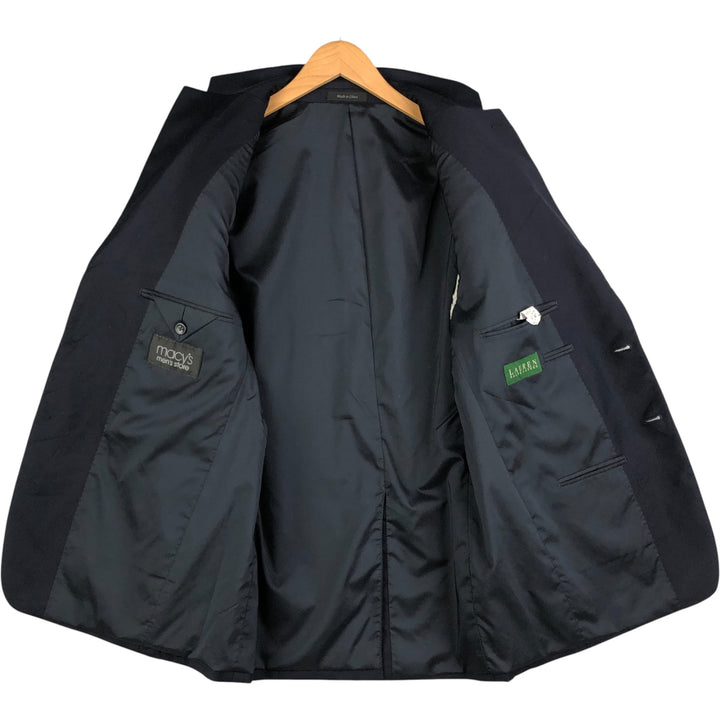 Ralph Lauren LAUREN Navy blazer, tailored jacket, men's size L wool navy blue type Vintage Second Hand