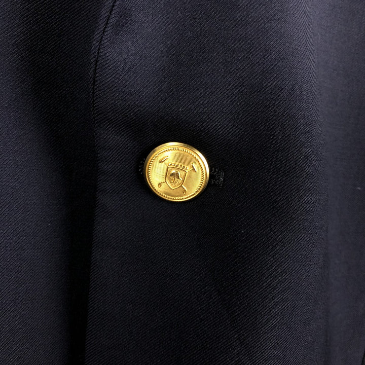 Ralph Lauren LAUREN Navy blazer, tailored jacket, men's size L wool navy blue type Vintage Second Hand