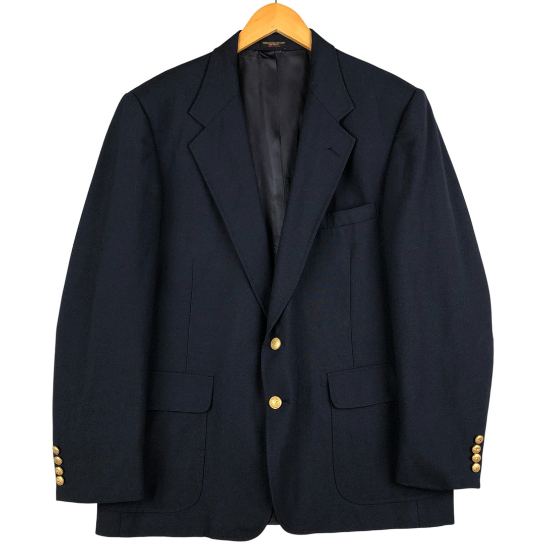 Garrison Park Navy Blazer, Tailored Jacket, Made in USA, Men's Size L unclear navy blue type Vintage Second Hand