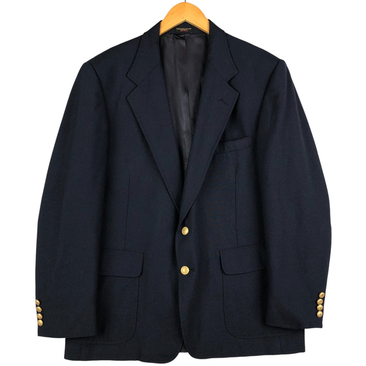 Garrison Park Navy Blazer, Tailored Jacket, Made in USA, Men's Size L unclear navy blue type Vintage Second Hand