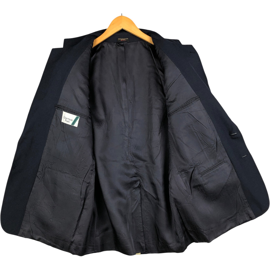 Garrison Park Navy Blazer, Tailored Jacket, Made in USA, Men's Size L unclear navy blue type Vintage Second Hand