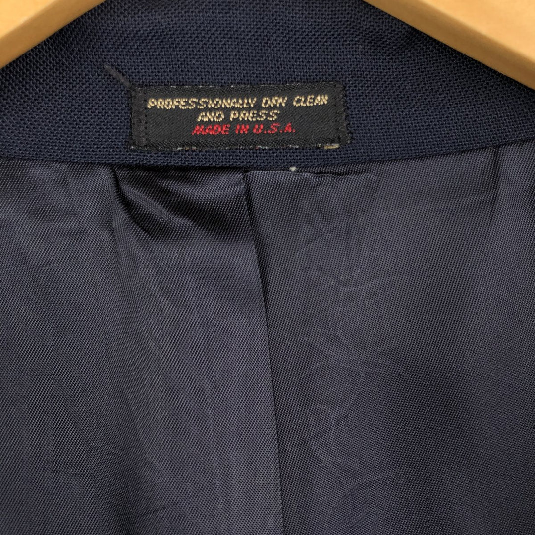 Garrison Park Navy Blazer, Tailored Jacket, Made in USA, Men's Size L unclear navy blue type Vintage Second Hand